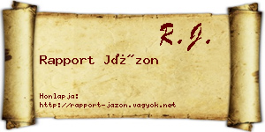 Rapport Jázon névjegykártya